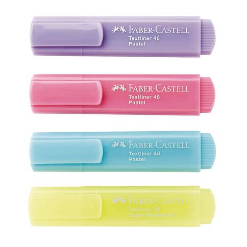 Faber-Castell Highlighters Pastel 4 Pack Assorted 4 Pack