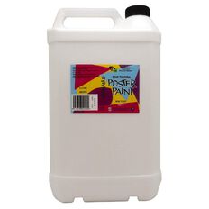 Fivestar Tempera Poster Paint White 5 Litre