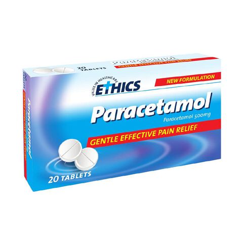 Ethics Paracetamol 500mg Tablets 20s LIMIT OF 2 PER CUSTOMER