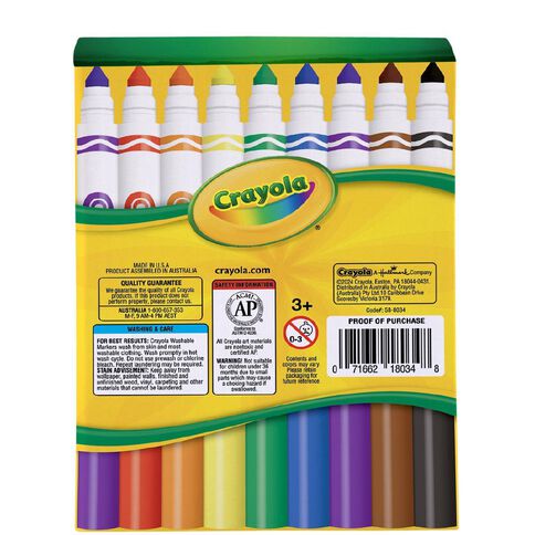 Crayola 32 Pack Classic Ultra-Clean Washable Broadline Marker Deskpack