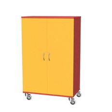 Zealand Cupboard Mobile Red/Yellow 800mm x 450mm x 1200mm
