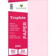 Trophee Paper 80gsm Pink A4 30 Pack