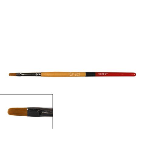 Princeton Snap Brush Short Handle Taklon Filbert 4 Gold