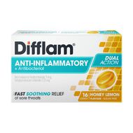 Difflam Dual Action Honey And Lemon Lozenges