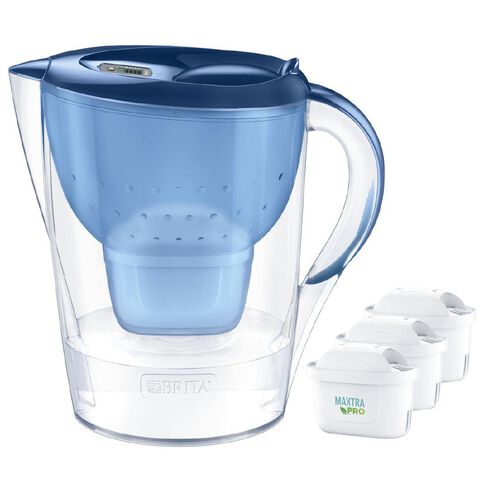 Brita Marella XL Jug with 3 Maxtra Pro Filters Value Pack Blue Brita Marella XL Jug with 3 Maxtra Pro Filters Value Pack Blue