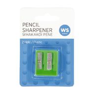 WS Pencil Sharpener 2 Hole Plastic Assorted