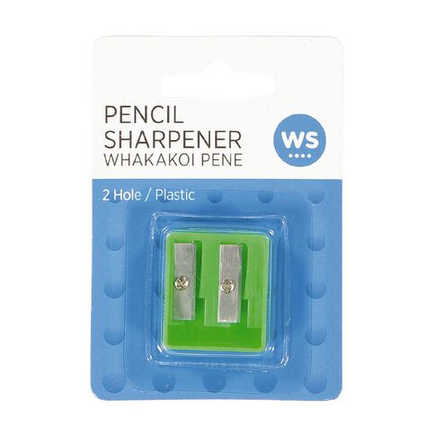 WS Pencil Sharpener 2 Hole Plastic Assorted
