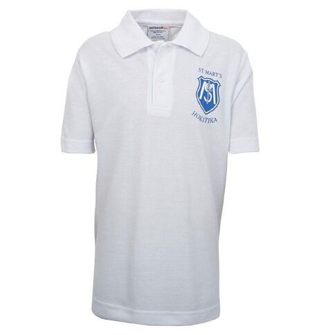 Schooltex St Mary's Hokitika Short Sleeve Polo with Transfer