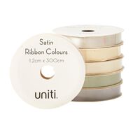 Uniti Satin Ribbon Neutrals 3m Assorted
