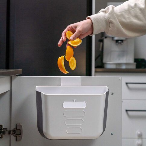 Living & Co Collapsible Wall Mounted Rubbish Bin White 6L