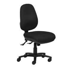 Chairsolutions Delta Plus High-back Extra Long Seat Black Fabric
