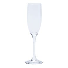 Living & Co Traditional Flute Glass 6 Pack 180ml Clear