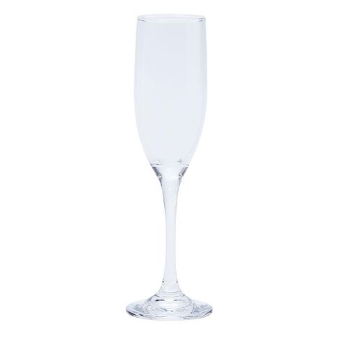 Living & Co Traditional Flute Glass 6 Pack 180ml Clear