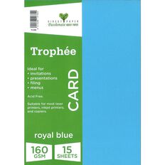 Trophee Card 160gsm Royal Blue A4 15 Pack