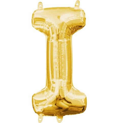 Amscan Small-Size Air Letter I Gold