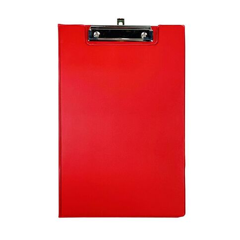 WS Clipboard Double PVC Red Mid Foolscap