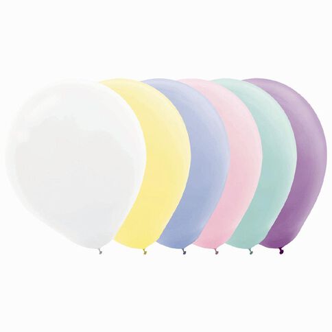 Amscan Pastel Colours Latex Balloons 30cm Assorted 15 Pack