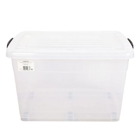 Living & Co Rolling Organiser Clear 112L