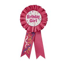 Party Inc Birthday Badge 15cm Pink Mid