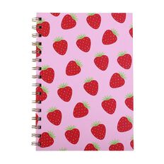 Kookie Strawberry Spiral Notebook A5
