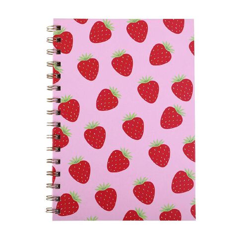 Kookie Strawberry Spiral Notebook A5
