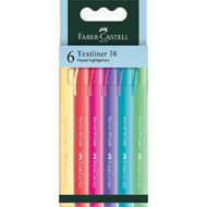 Faber-Castell Textliner 38 Slim 6 Pack Pastel
