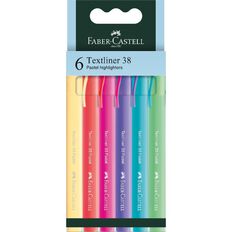 Faber-Castell Textliner 38 Slim 6 Pack Pastel
