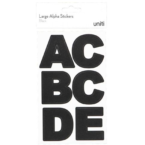 Uniti Alphabet Stickers Extra Large Black