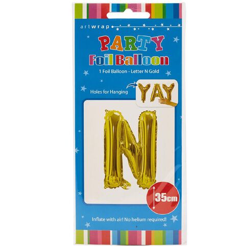 Artwrap Foil Balloon N Gold 35cm