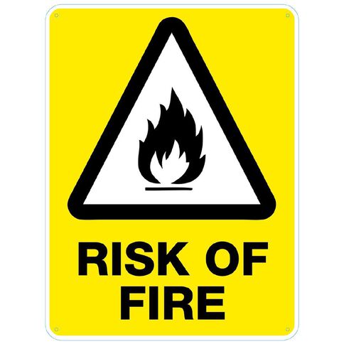 WS Risk of Fire sign Large 600mm x 450mm