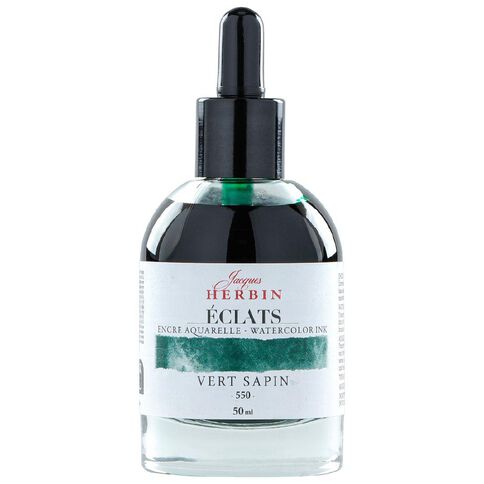 Jacques Herbin Eclats Watercolour Ink 550 50ml Fir Green Green