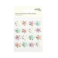 Uniti Craft Adults Handmade Flowers Beeded Micro Roses 16 Pack