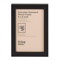 Living & Co Everyday Standard Photo Frame Black 4in x 6in