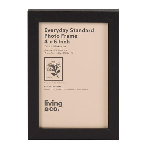 Living & Co Everyday Standard Photo Frame Black 4in x 6in