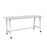 Knights Cubit Bar Leaner Castor 24 x 9 White Top