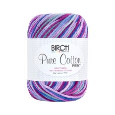 Birch Cotton Print 4Ply Worsted 100% Cotton 65G Orchid Bloom