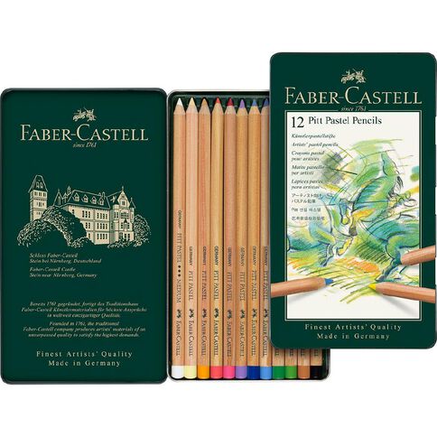Faber-Castell Pitt Pastel Pencils Tin of 12