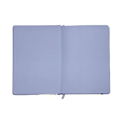 Uniti Floral A5 Hardcover Notebook Leaf Purple Mid A5