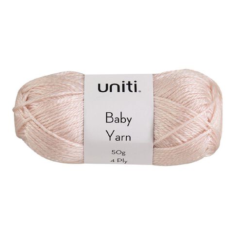 Uniti 4-ply Baby Acrylic Yarn Pink Mid 50g