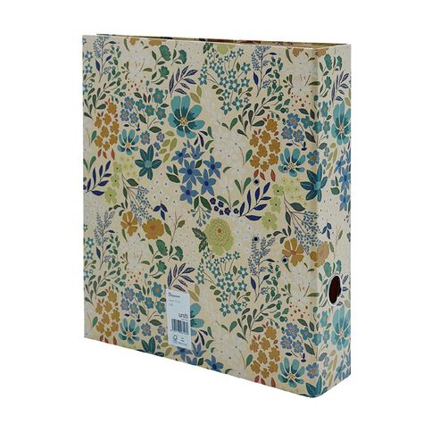 Uniti Blossom Lever Arch A4 Floral Blue