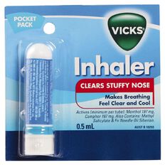 Vicks Nasal Decongestant Inhaler 0.5ml Pocket Pack