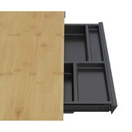 Workspace Height Adjustable Desk 1200W with Drawer Bamboo