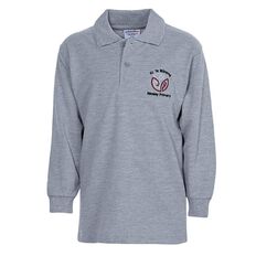 Schooltex Wesley Primary Long Sleeve Polo with Embroidery