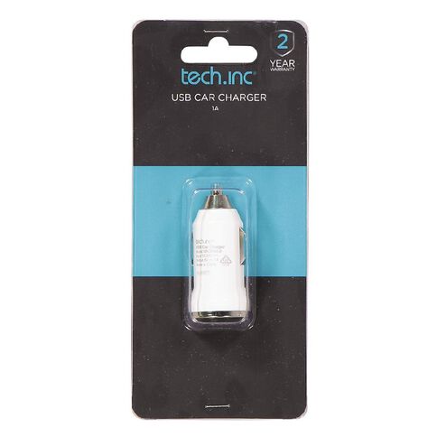 Tech.Inc USB Car Charger 1A White