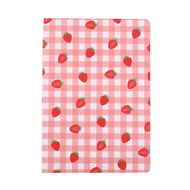Kookie Strawberry And Pink Check Hardback Covered Notebook A5