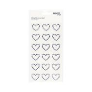 Uniti Bling Hearts Stickers 18 Piece Silver