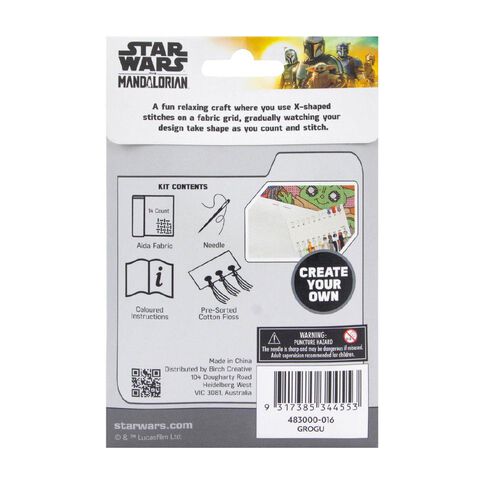 Lucas Film Counted Cross Stitch Mini 10 x 10cm Grogu