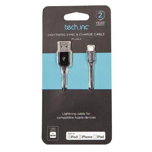 Tech.Inc Lightning Cable 1m Black