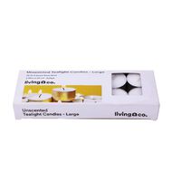 Living & Co Unscented Tealight Candles Large 10 Pack 10 Pack