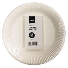 SURV. Paper Plates 23cm 50 Pack